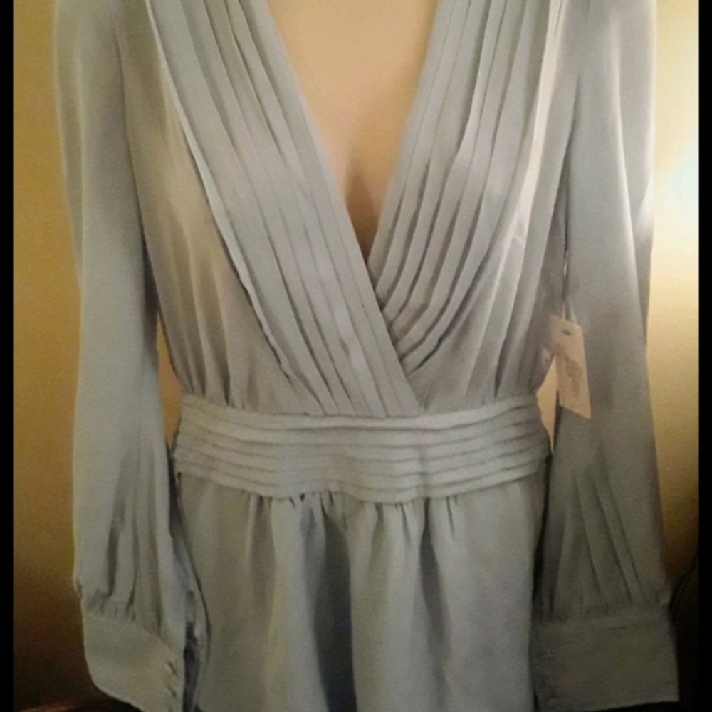 Gray low cut silky jumper by Necessary Clothing